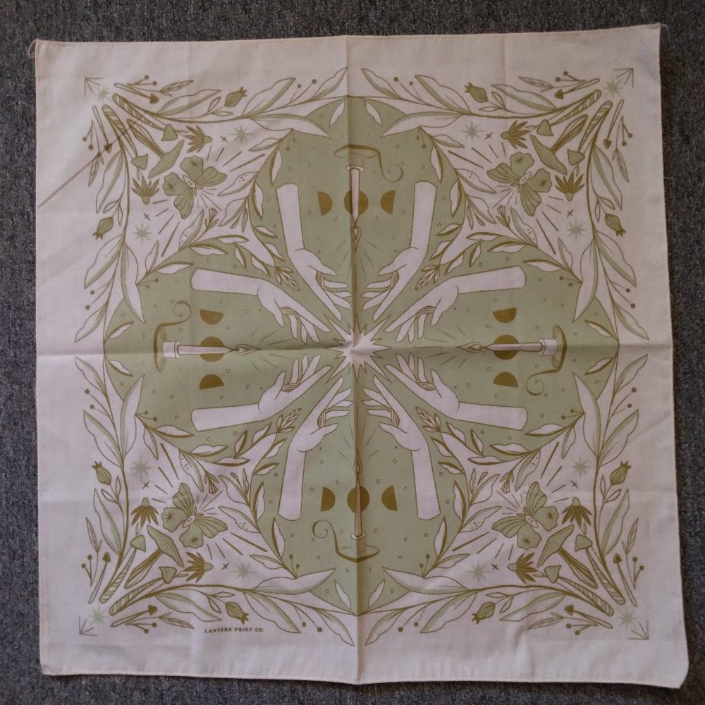 Lantern Print Co. Luminary Altar Witchy Bandana Cottagecore Headscarf NWOT